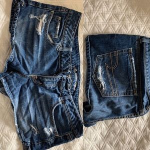 American eagle distressed jean shorts